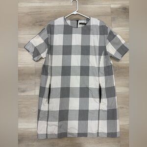 Zara Monochrome Plaid Mini Dress